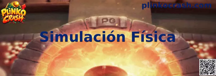 Representación de simulación física en Plinko Crash