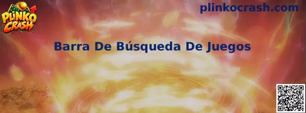 Interfaz de Barra De Búsqueda De Juegos de Plinko Crash para localizar títulos dentro del catálogo
