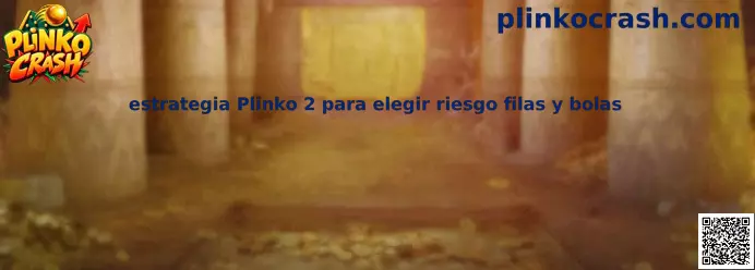 Guía visual sobre estrategia de Plinko 2 para elegir riesgo, filas y bolas